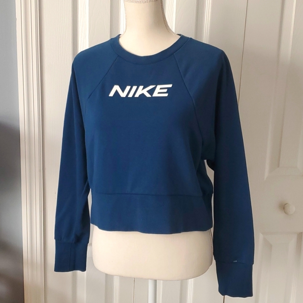 Nike Drifit Sweatshirt, Blue, Small